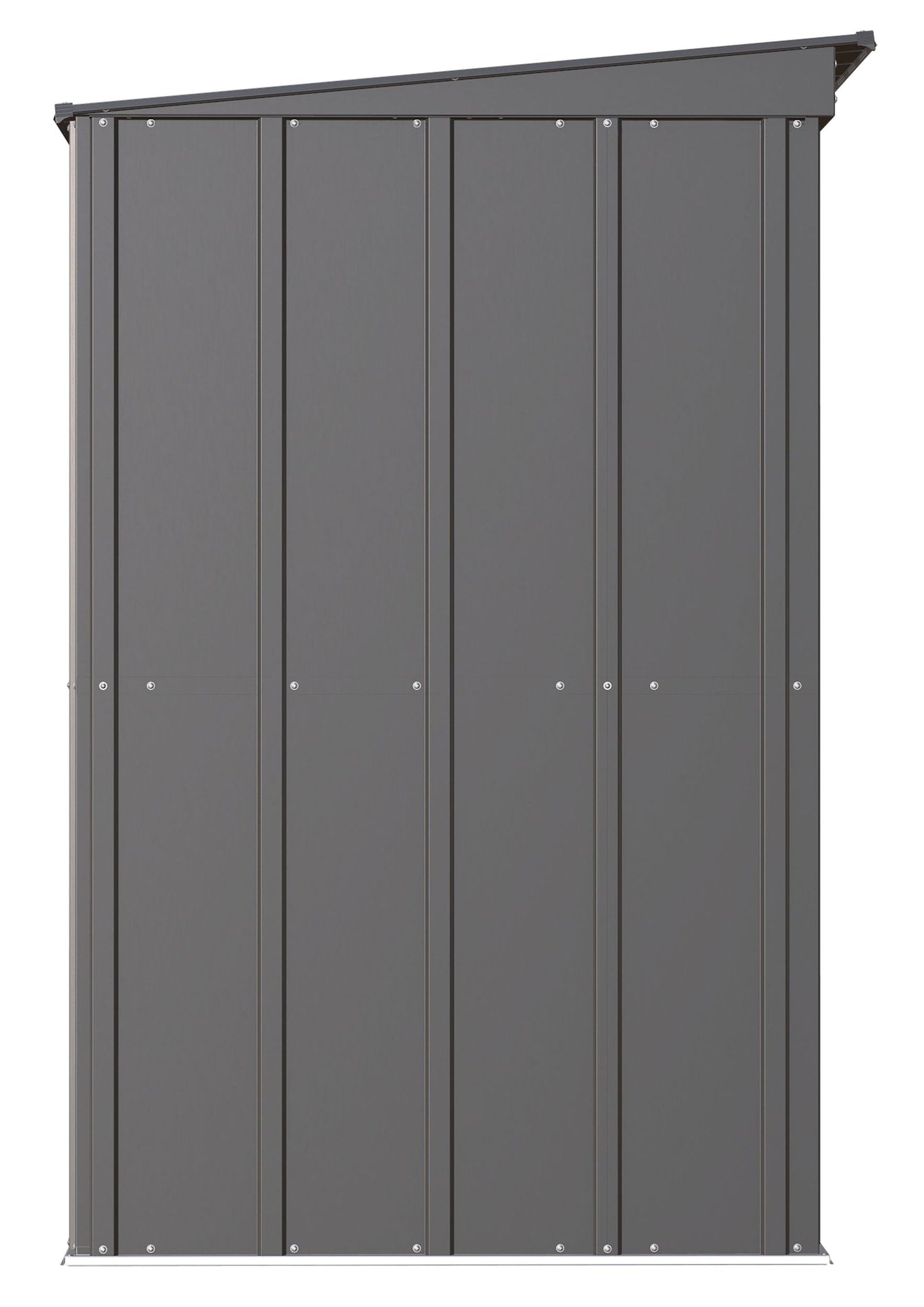 Arrow Classic Galvanized Steel Storage Shed, Charcoal, 8-ft x 4-ft