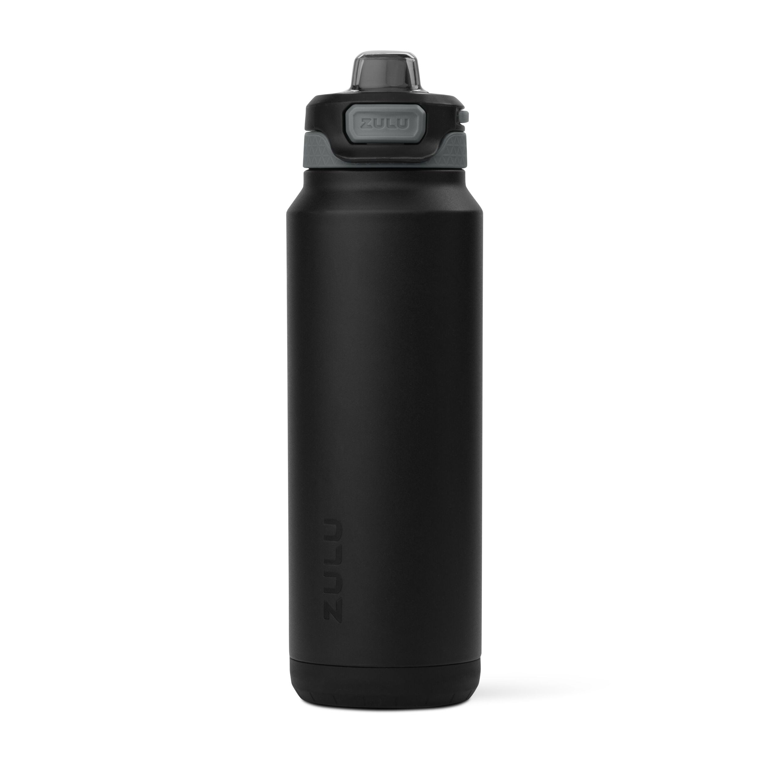 Zulu Powerfill Pro Vacuum Insulated Stainless Steel Bottle, 32-oz, Black, with Quick Fill Lid