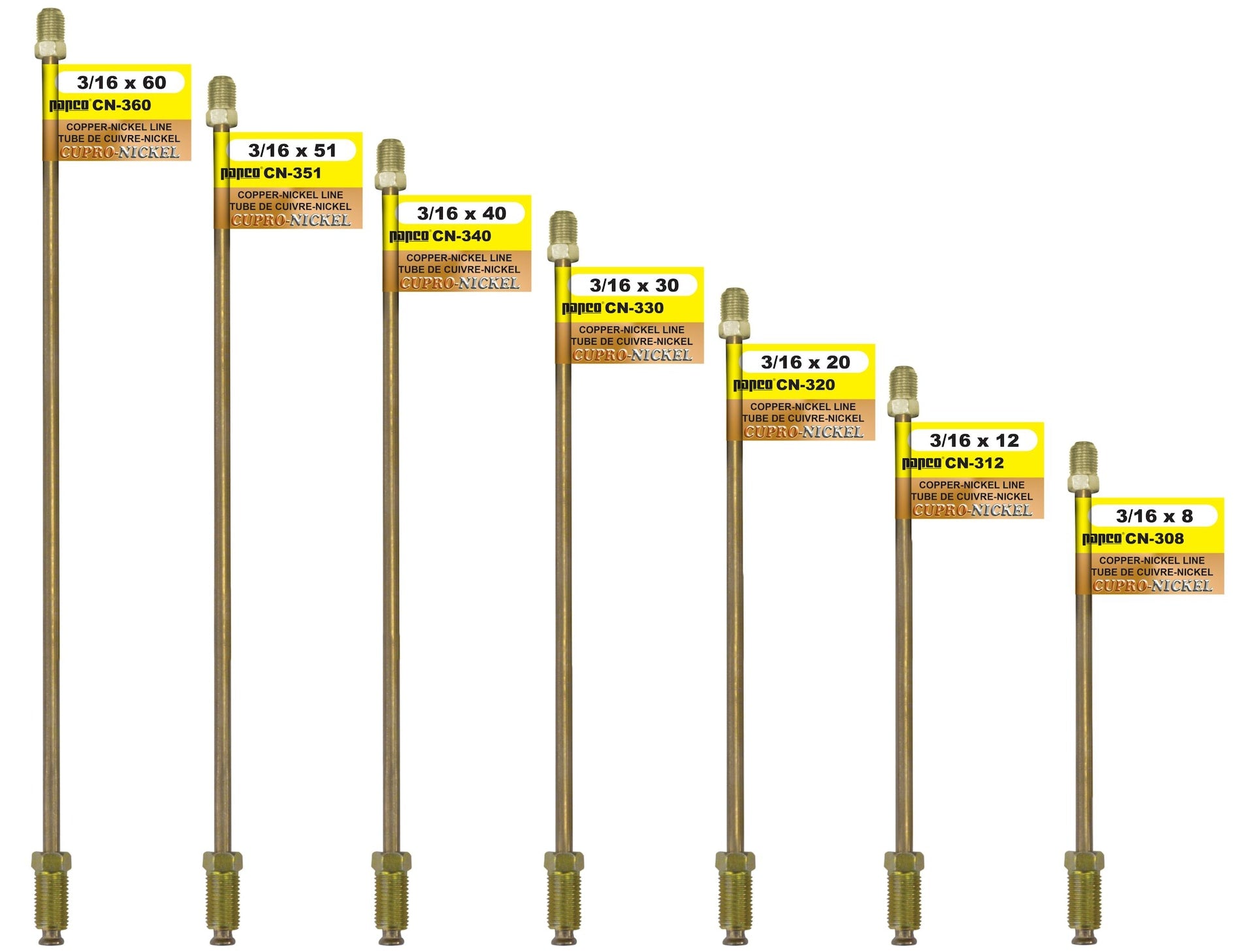 H. Paulin CN340 Copper Nickel Brake Line, Standard, 40 x 3/16-in Please make sure this part fits your need