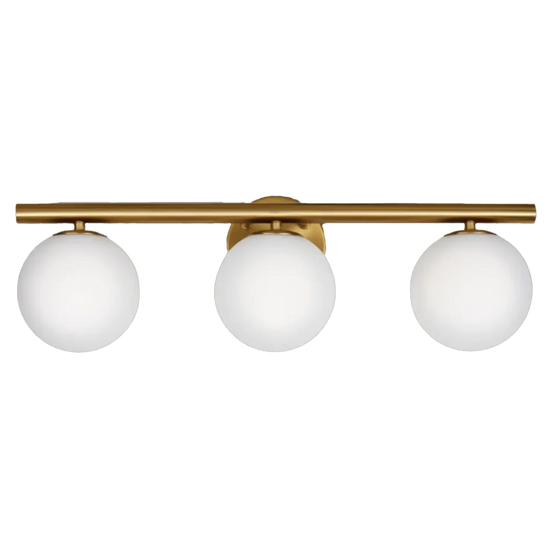 CANVAS Winslow 3-Light Vanity Light Fixture with Opal Glass Shades, Brushed Gold