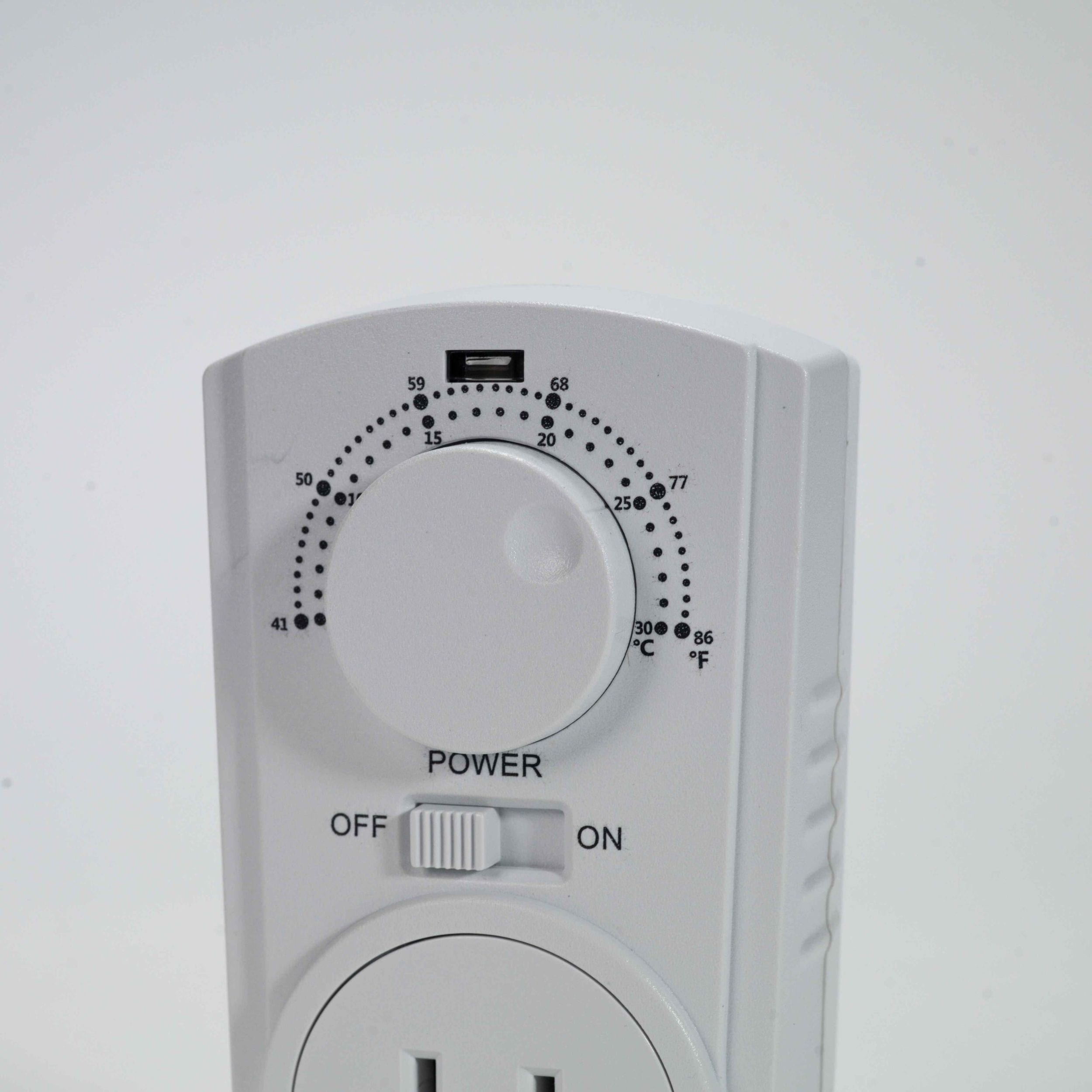 Amaze Heater Plug-in Thermostat for Portable Space Heater & AC, White