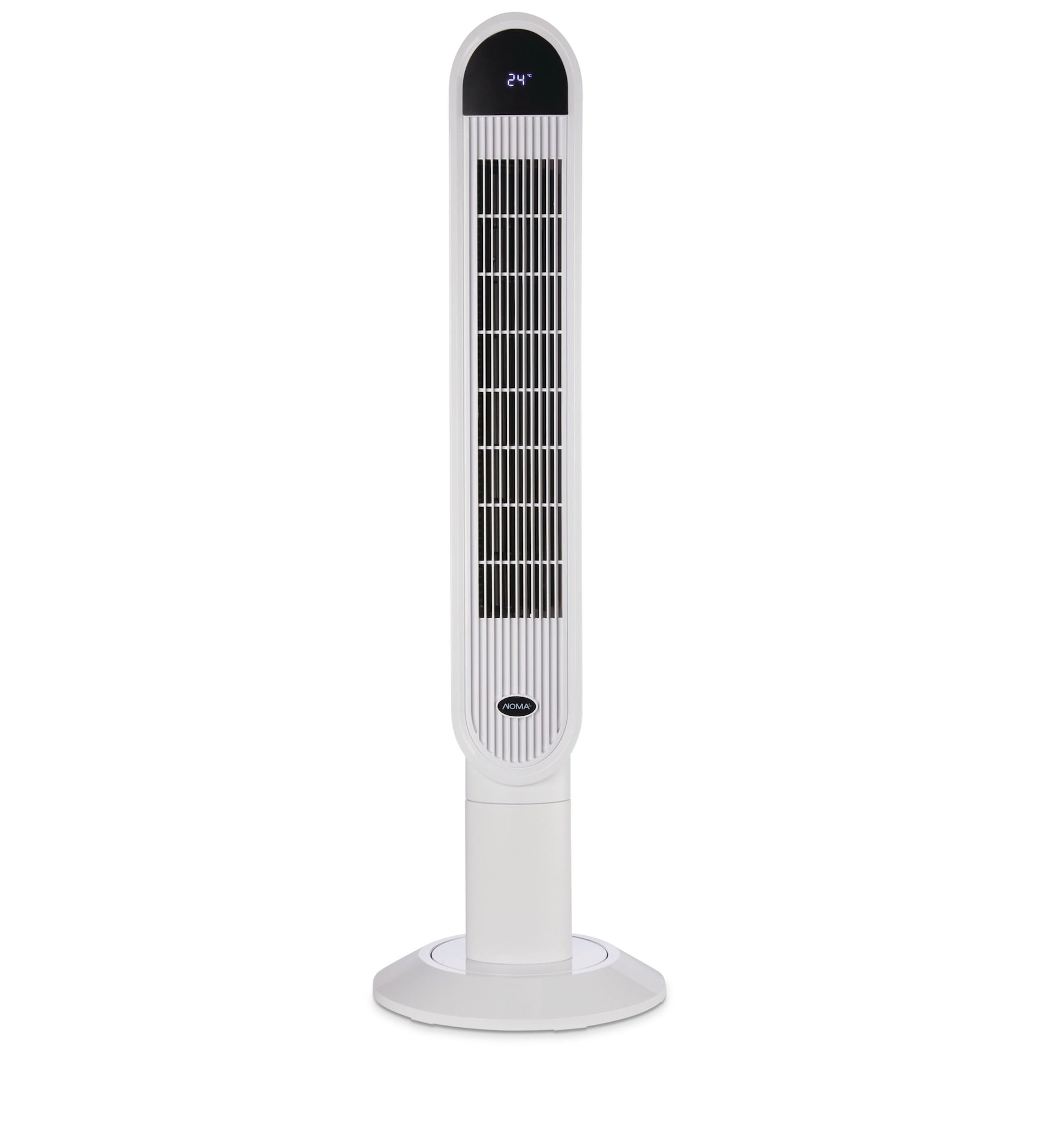 NOMA Oscillating Tower Fan, Remote Control, 3-Speed, White, 45-in