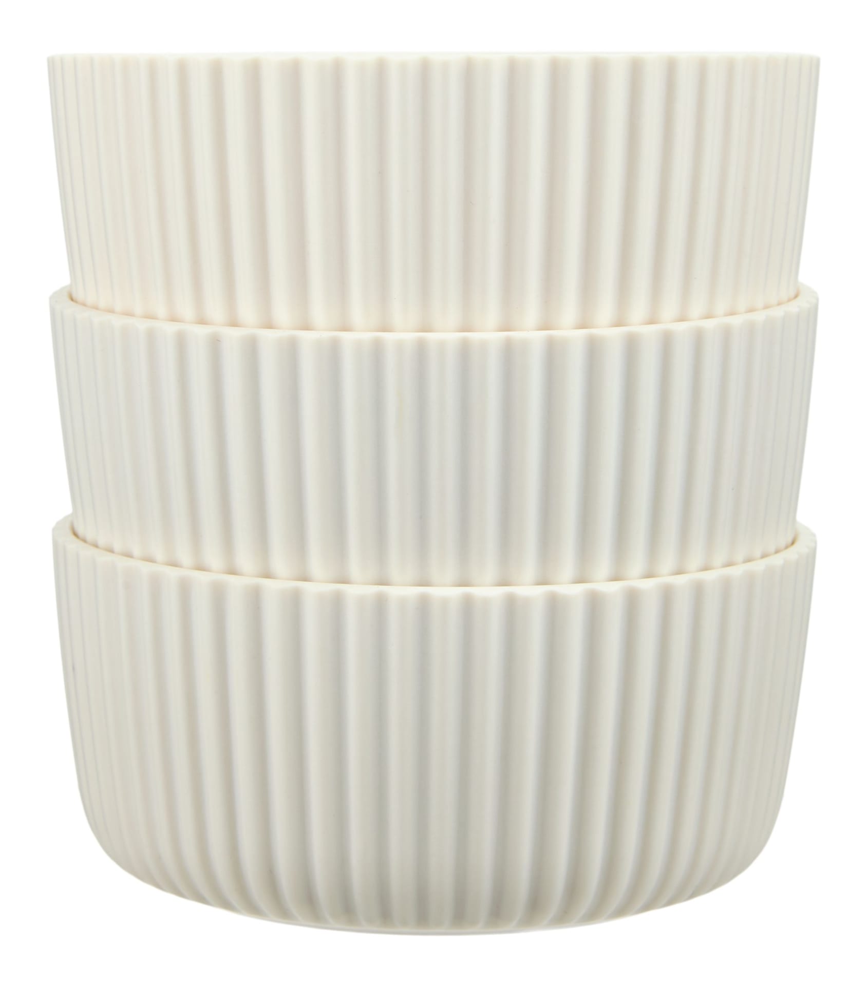 CANVAS Small Ribbed Bowls for Outdoor Dining, 3-pk