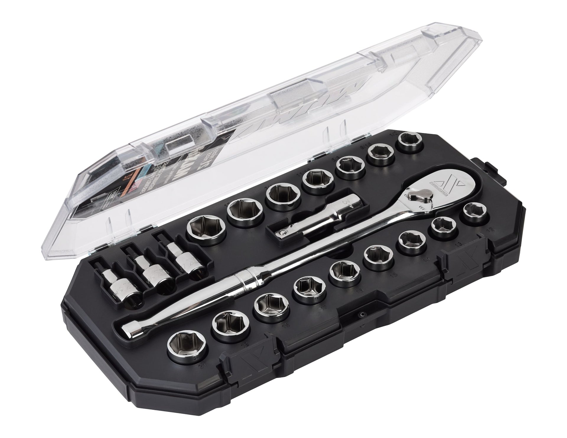 MAXIMUM 21 Piece 1/2" Drive Metric Socket Set