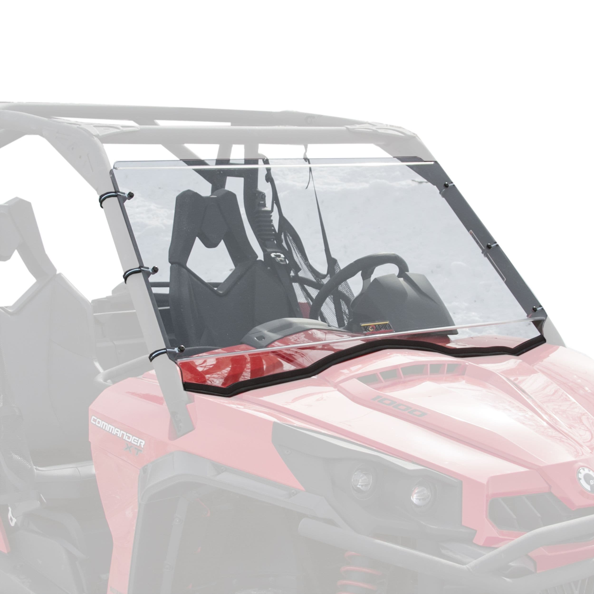 Kolpin Hard Coated Full Fixed Windshield, Cam-Am Commander