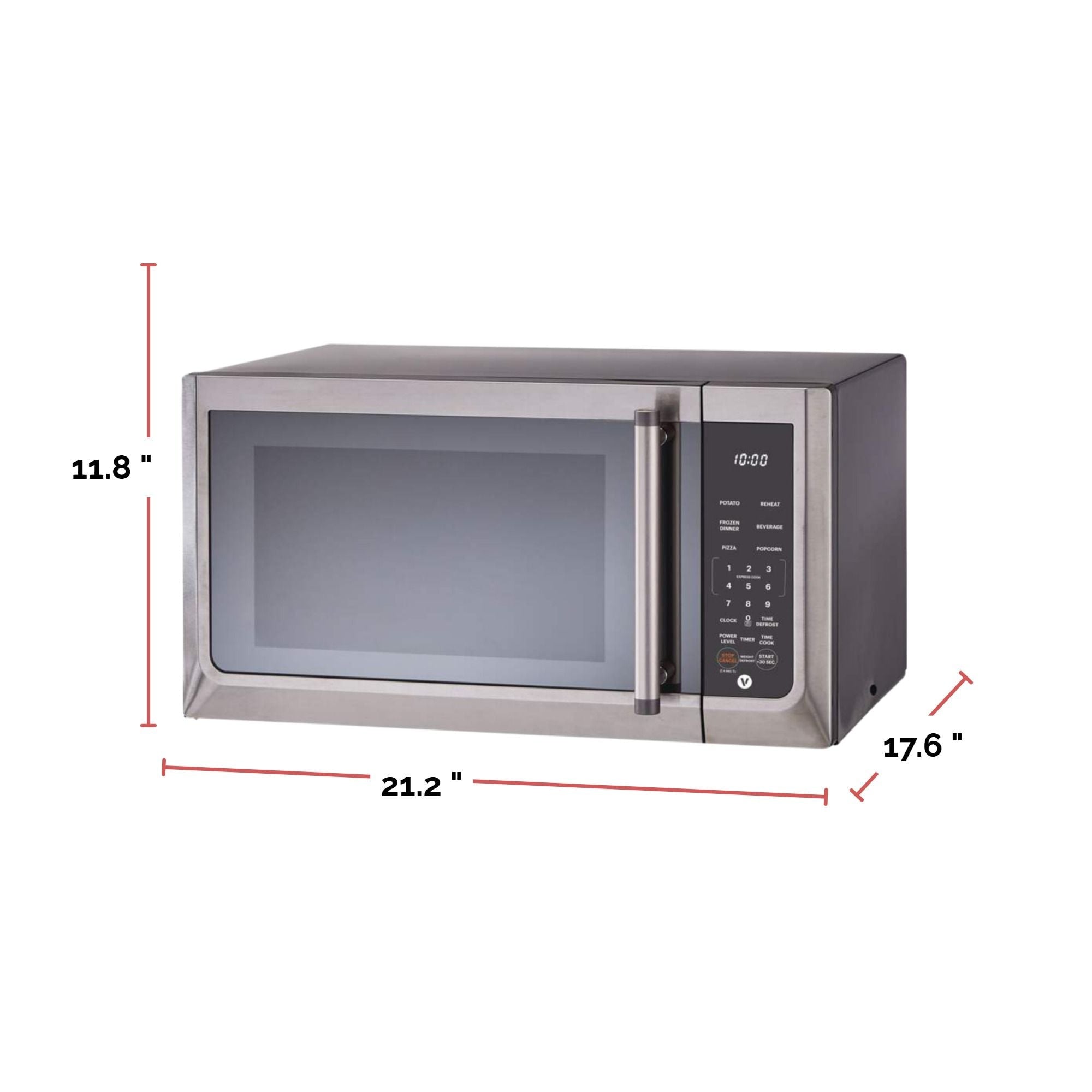 Vida Microwave, Stainless Steel, 1.1-cu-ft