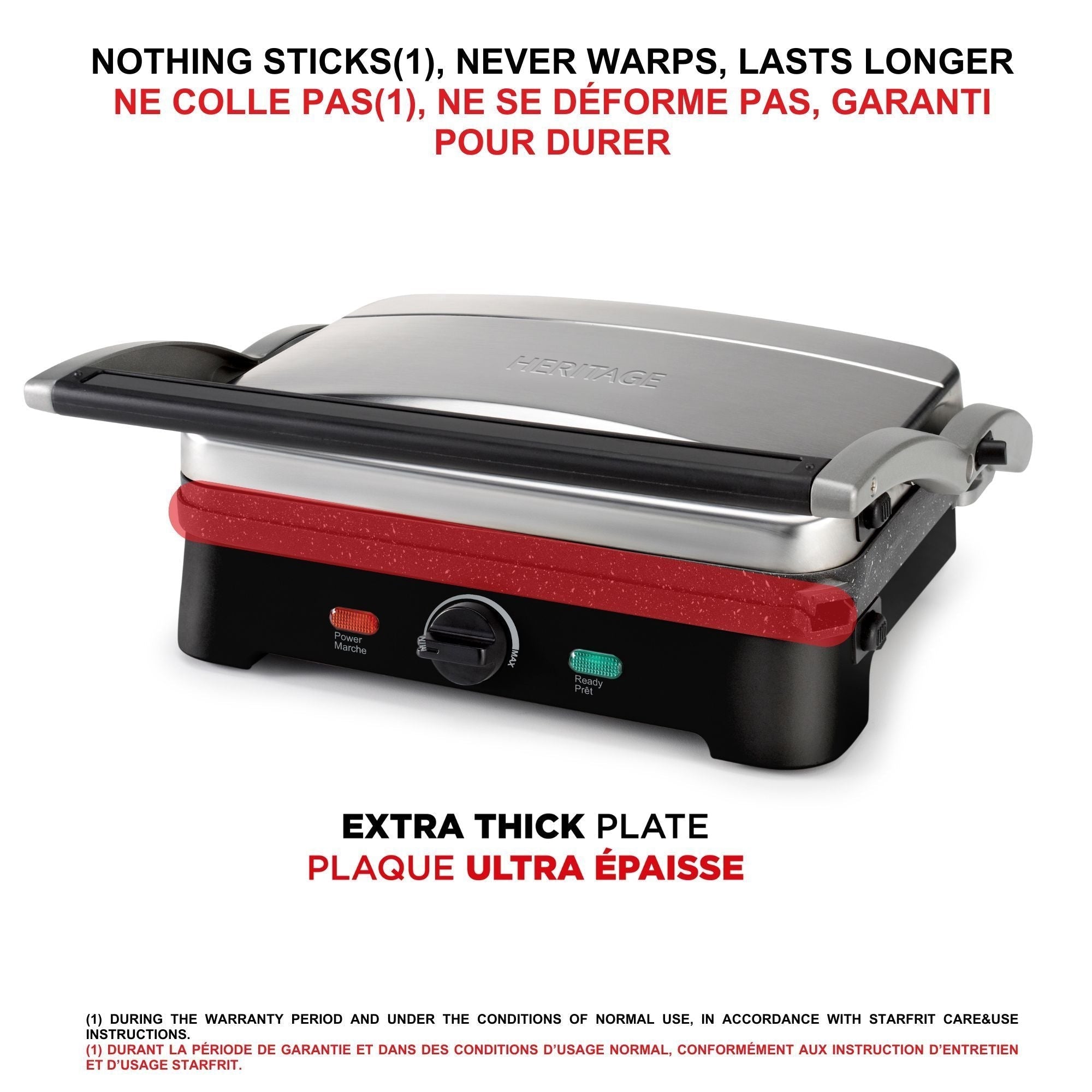 Heritage: The Rock 1500W Large Non-Stick Panini Grill