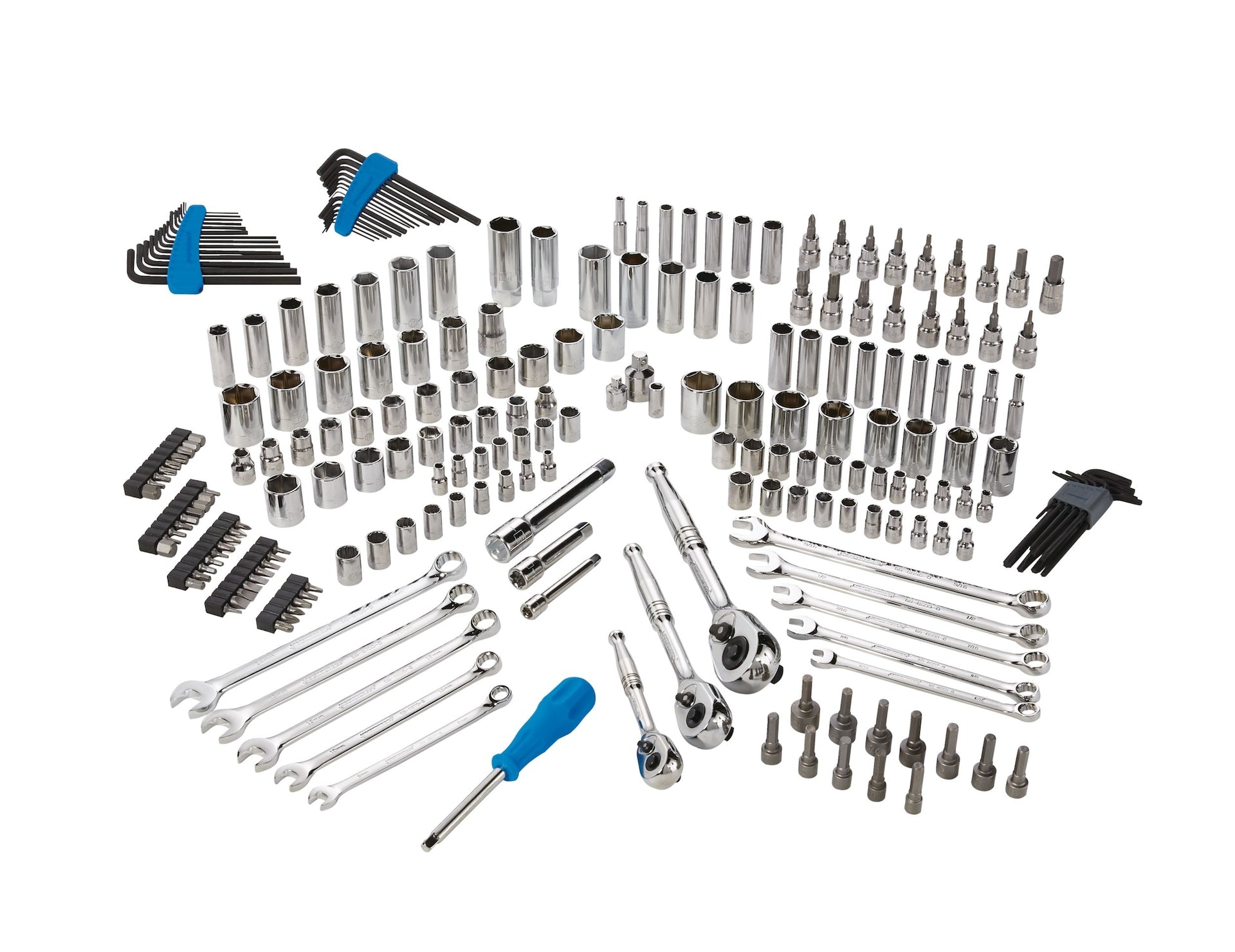 Mastercraft Socket Set, 233-pc, SAE / Metric, Nickel-Chrome Plating