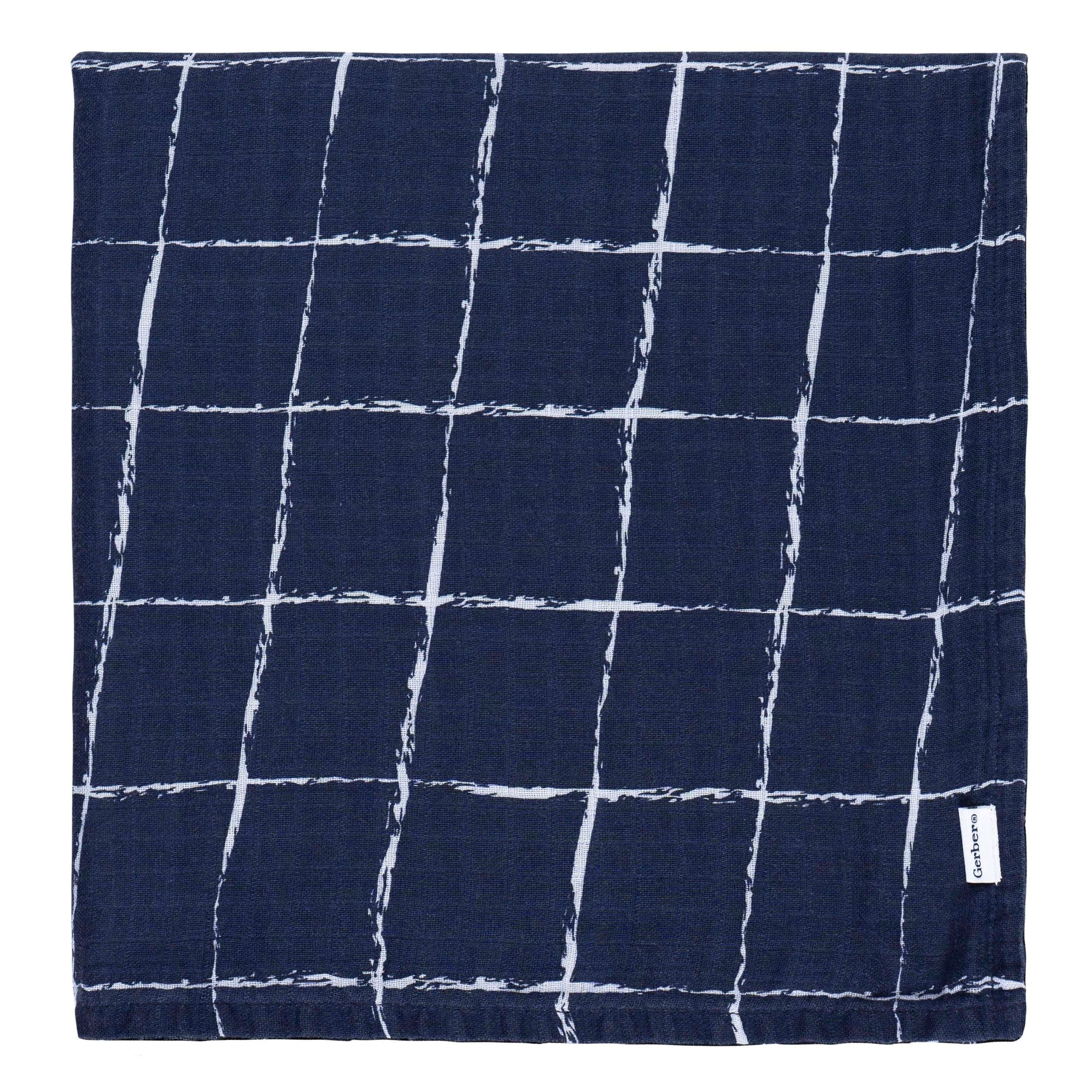 Gerber Childrenwear Coastal Calm Soft Cotton Muslin Baby Blanket, 2-pk