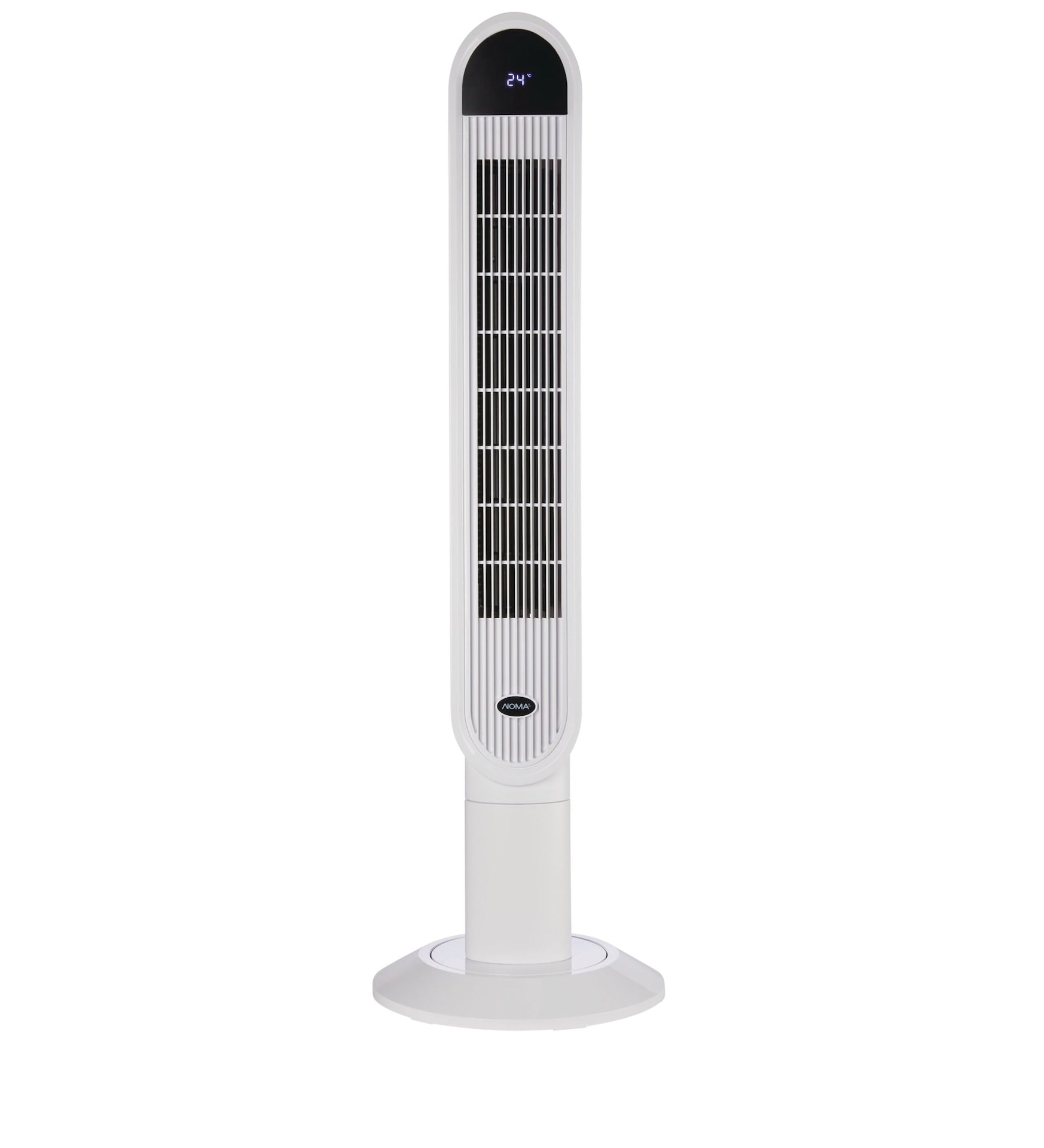 NOMA Oscillating Tower Fan, Remote Control, 3-Speed, White, 45-in