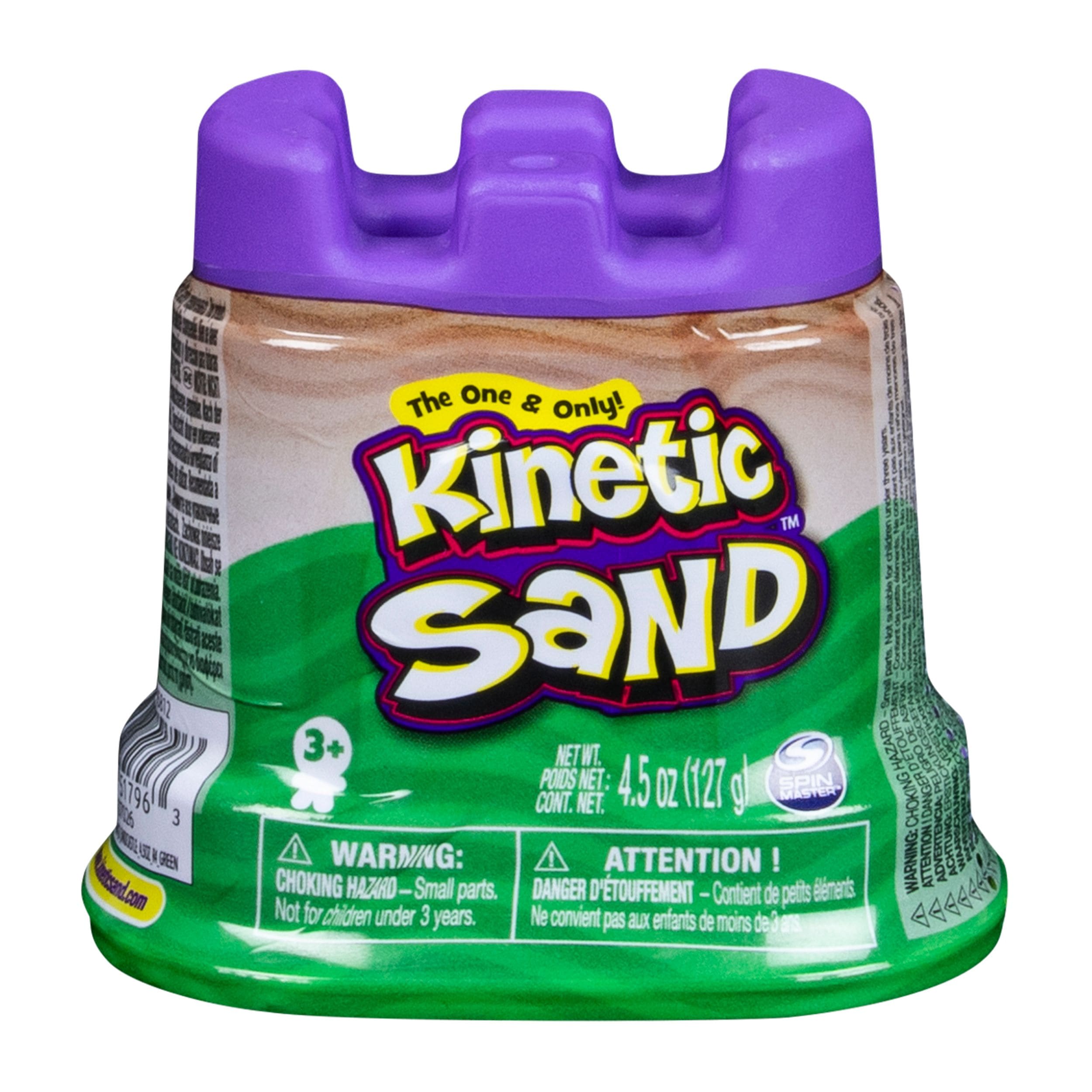 Kinetic Sand Kids Moldable Play Sand & Castle Container, 4.5-oz, Assorted Colours, Ages 3+