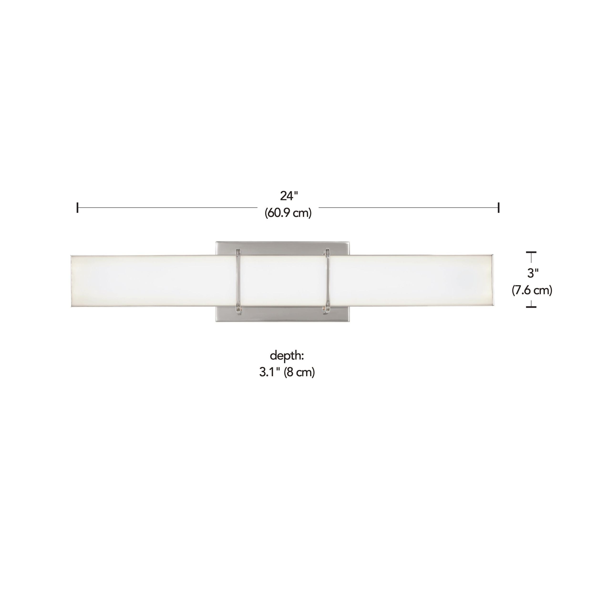 CANVAS Byrne LED Vanity Light Fixture, Polished Nickel