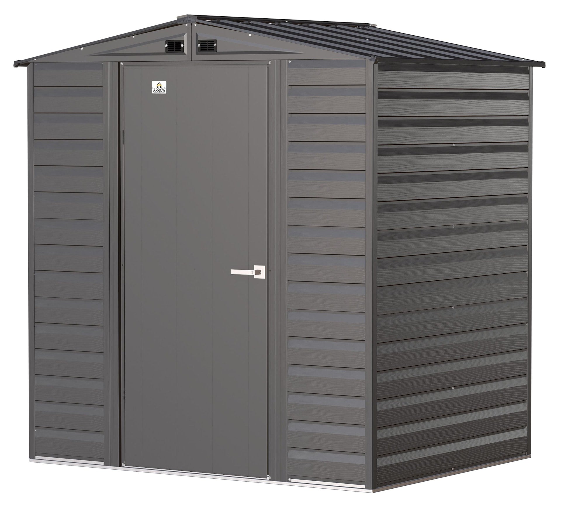 Arrow Select Galvanized Steel Storage Shed, Charcoal, 6-ft x 5-ft