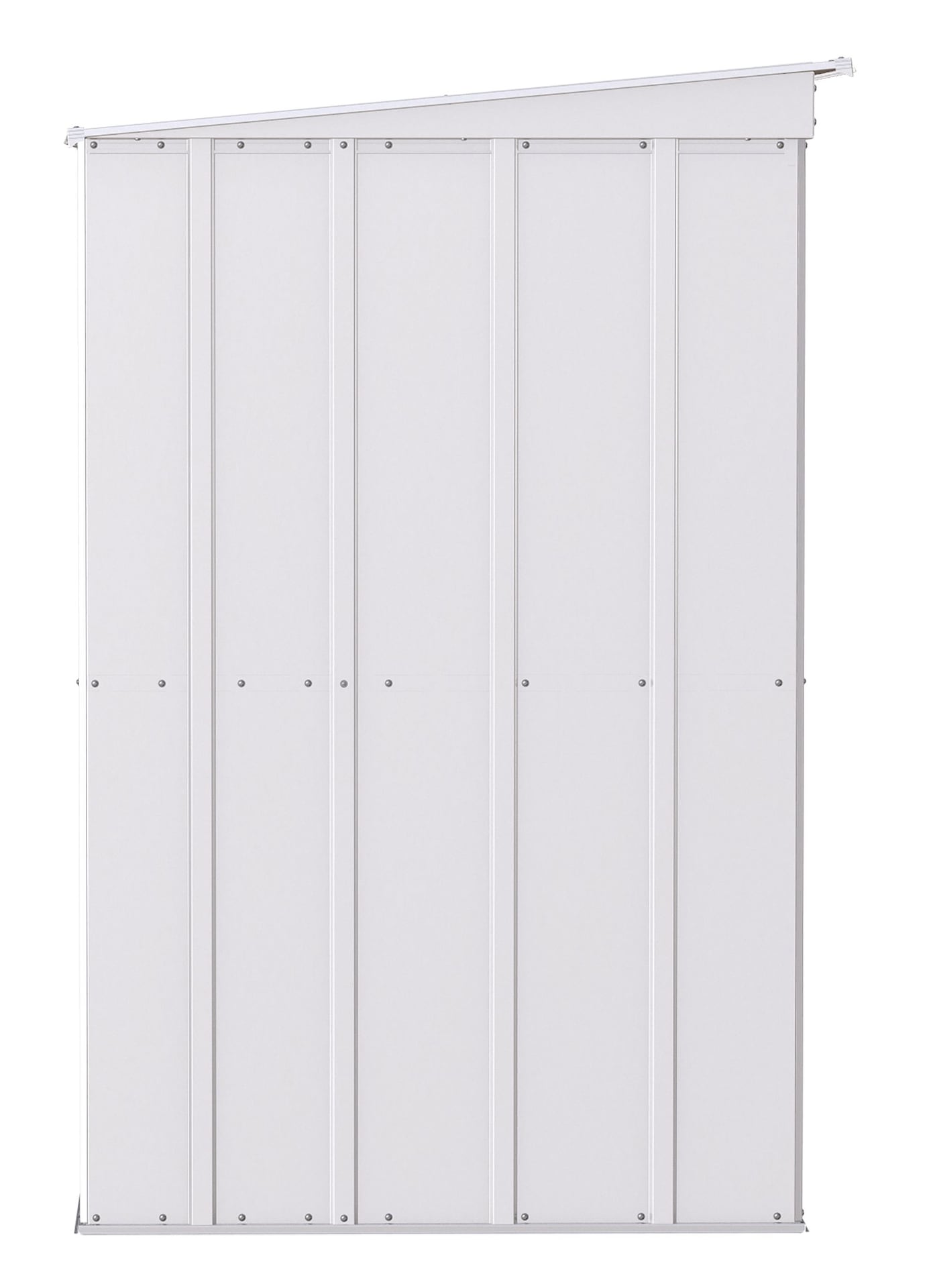 Arrow Classic Galvanized Steel Storage Shed, Flute Grey, 10-ft x 4-ft