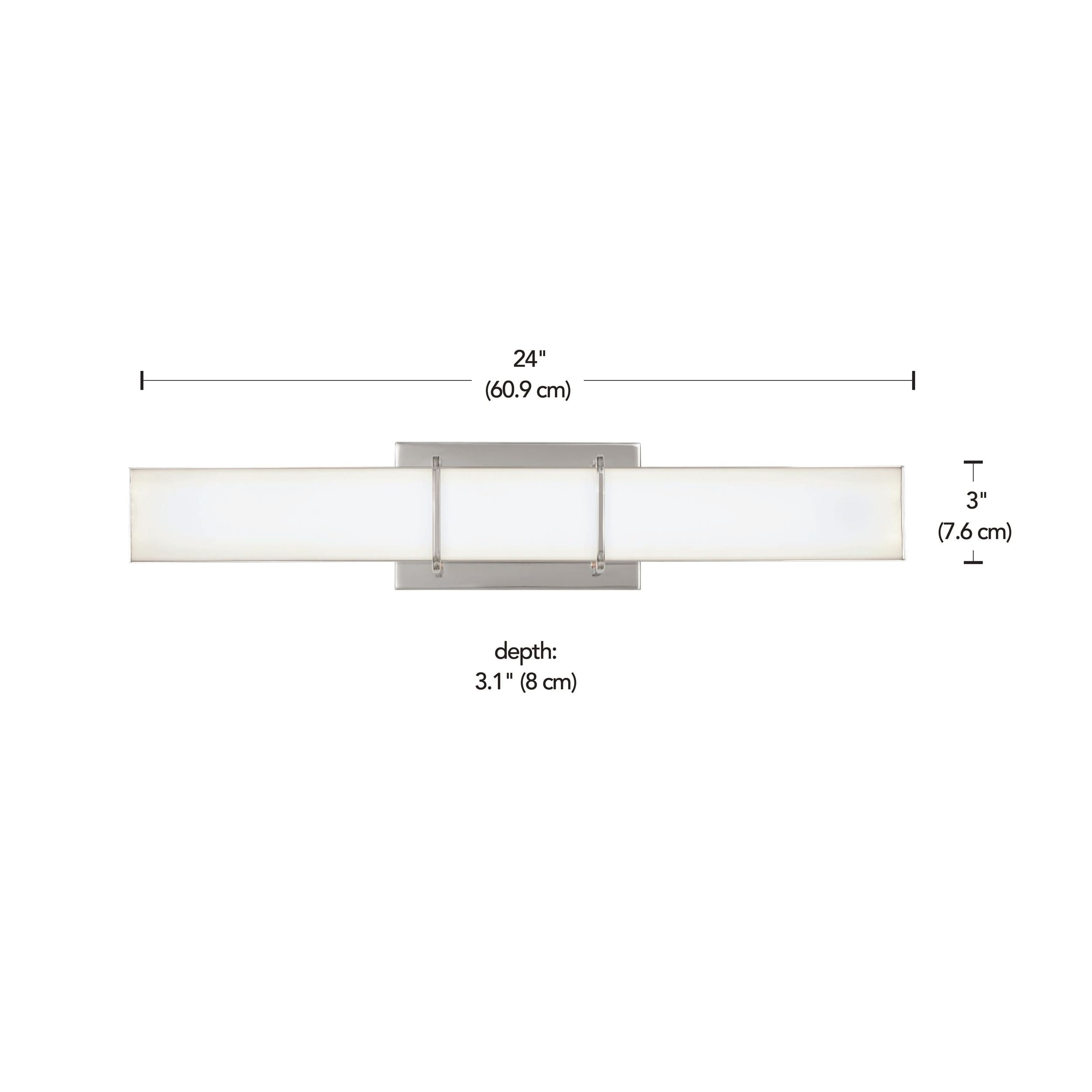 CANVAS Byrne LED Vanity Light Fixture, Polished Nickel
