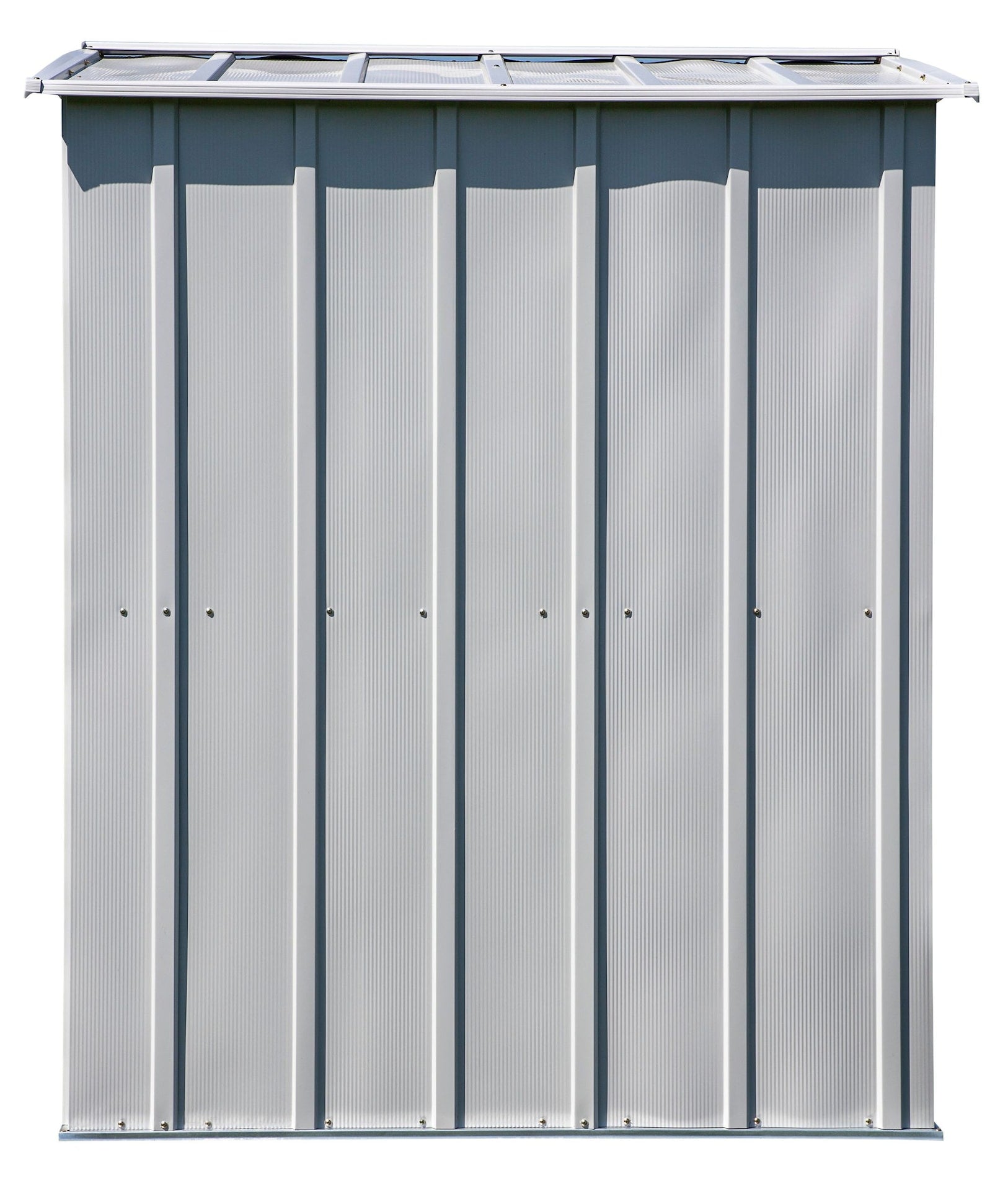 Arrow Classic Galvanized Steel Storage Shed, Flute Grey, 6-ft x 5-ft