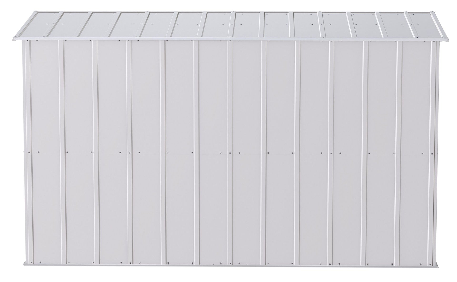 Arrow Classic Galvanized Steel Storage Shed, Flute Grey, 10-ft x 4-ft