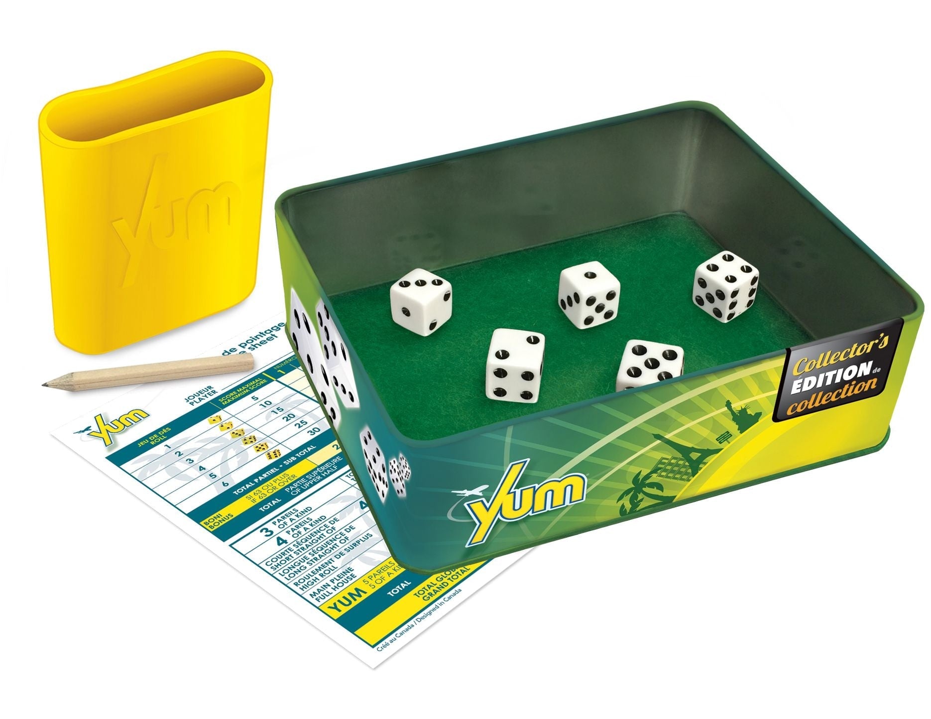 Editions Gladius Yum Classic Collector's Edition Poker Dice Game Set, Ages 8+