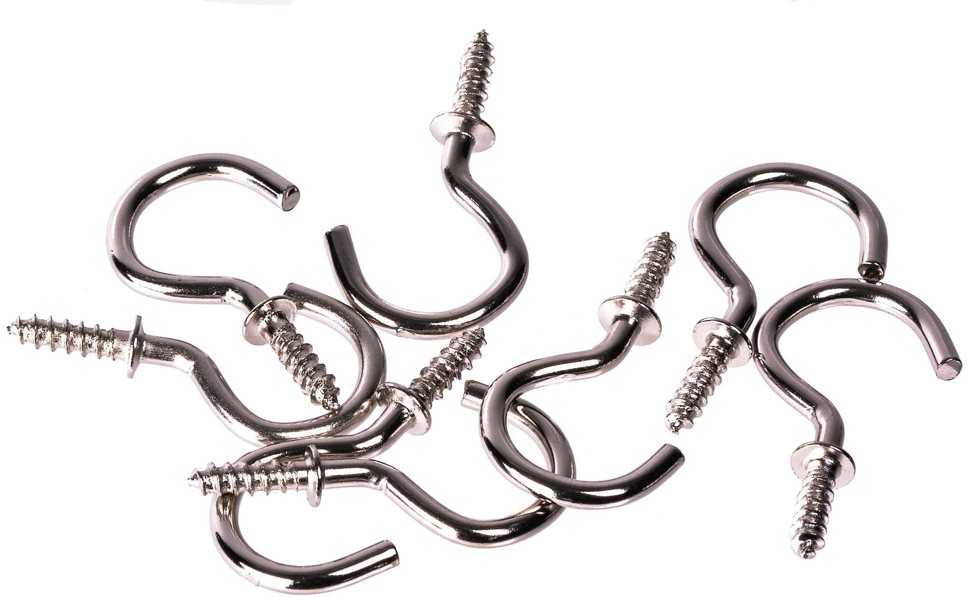 OOK Cup Hooks Set, Nickel, 7/8-in, 40-pk