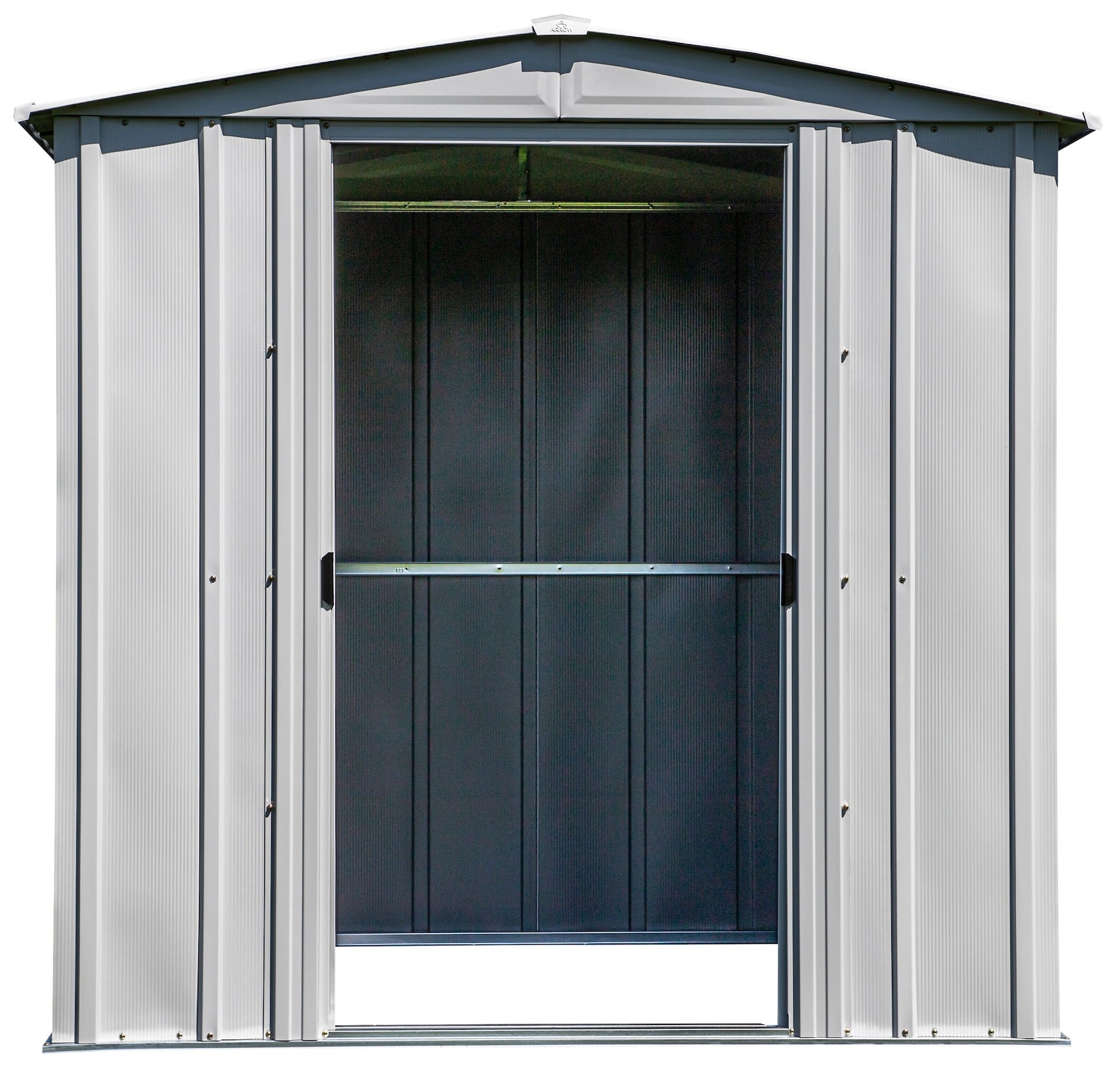 Arrow Classic Galvanized Steel Storage Shed, Flute Grey, 6-ft x 5-ft