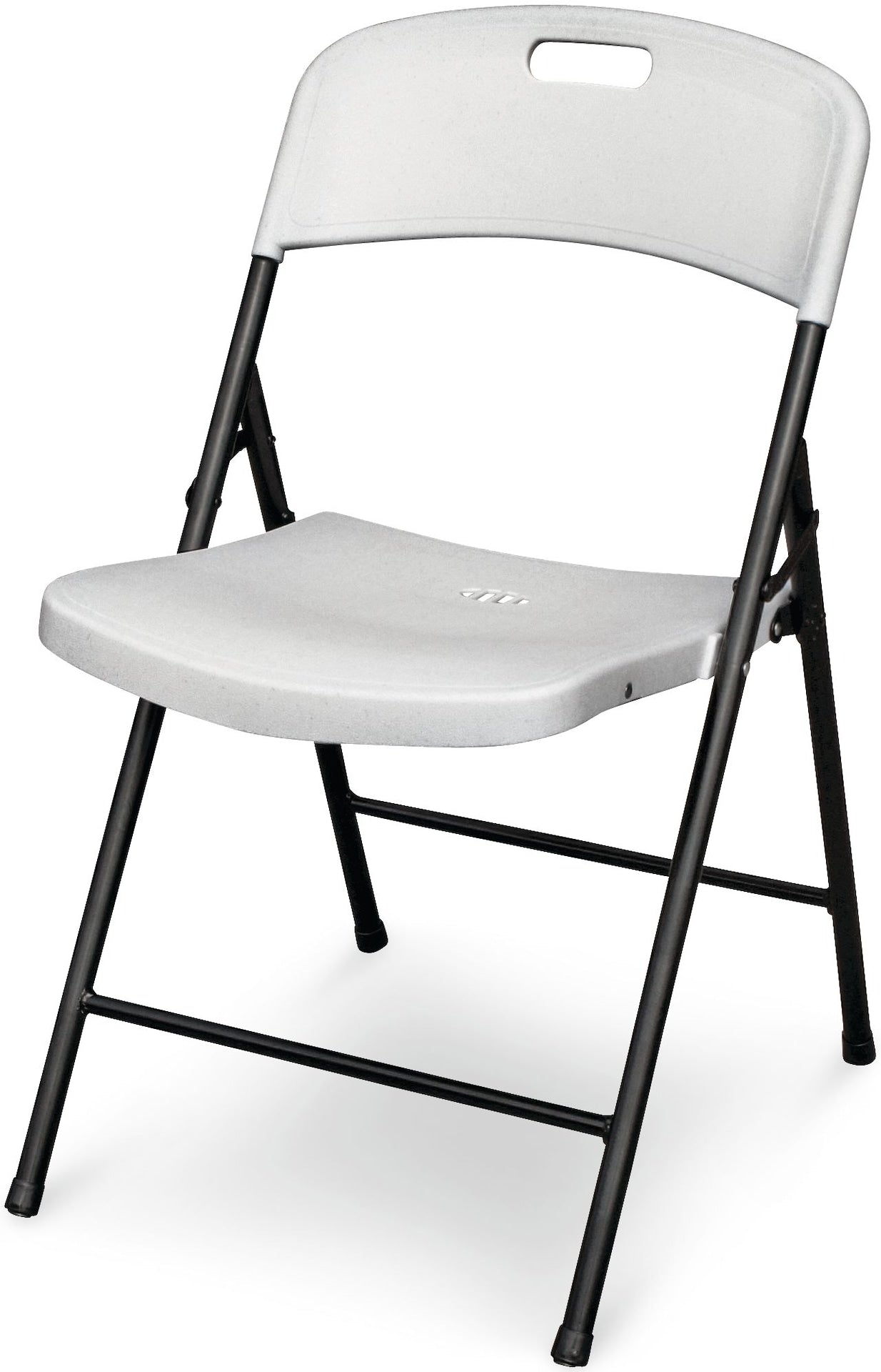 For Living Portable Indoor/Outdoor Contoured Plastic & Metal Folding Chair, White