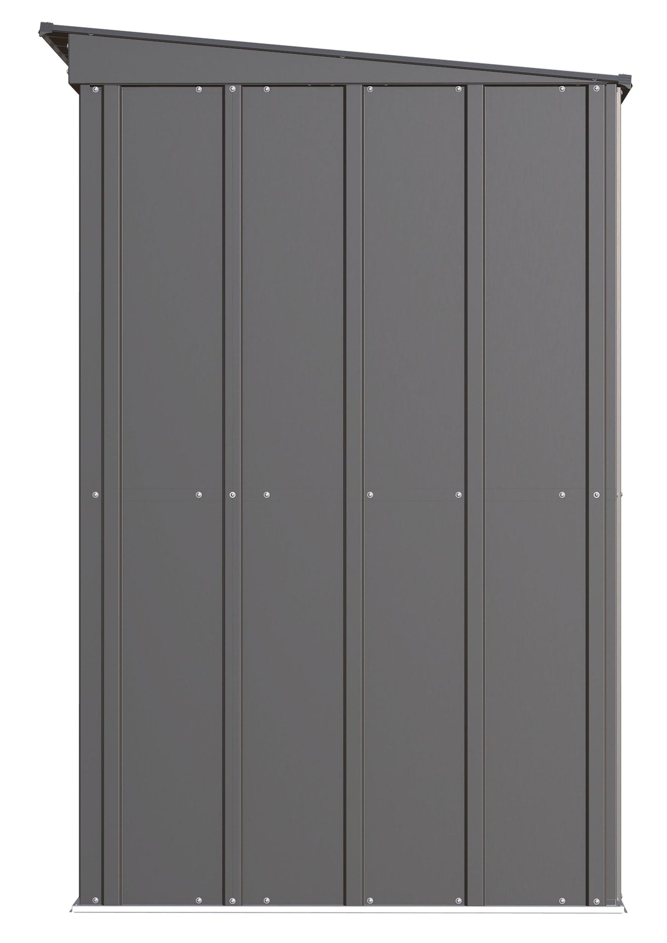 Arrow Classic Galvanized Steel Storage Shed, Charcoal, 8-ft x 4-ft